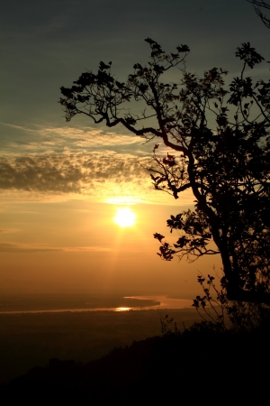 Sunrise at Nakhonphanom Thailand.の写真素材
