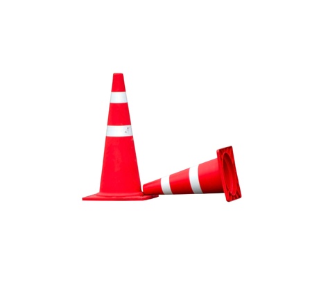Cone off the street の写真素材