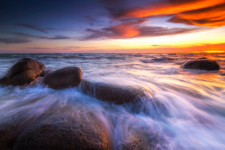 Sunset Beach, Rayong, Thailandの写真素材