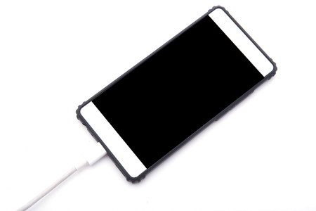 Mobile is charging battery.の写真素材
