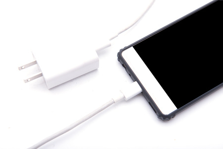 Mobile is charging battery.の写真素材