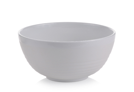 white bowl isolated on white backgroundの写真素材