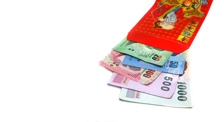 Angpao for  Chinese New Year Festival In the white backgroundの写真素材