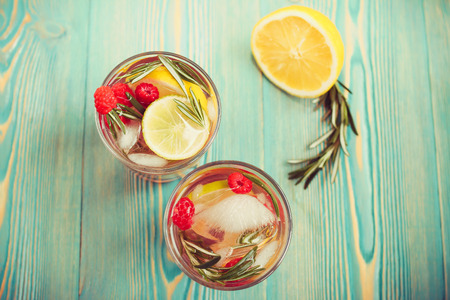 detox water in cupsの写真素材