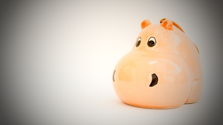 Cute pink pomanda ornament shape of hippo hippopotamusの素材