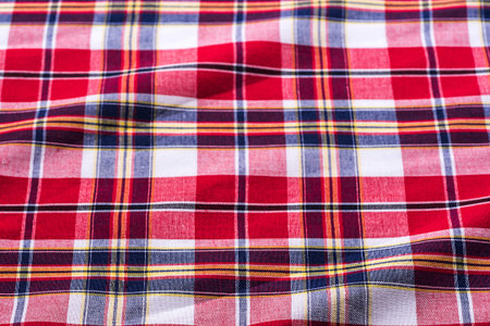 Red Checkered Fabric Background Texture