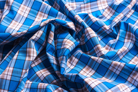 Blue tartan or plaid background for fashion designの写真素材