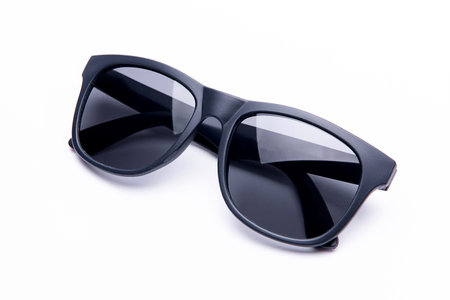 Black sunglasses isolated on white background.の写真素材