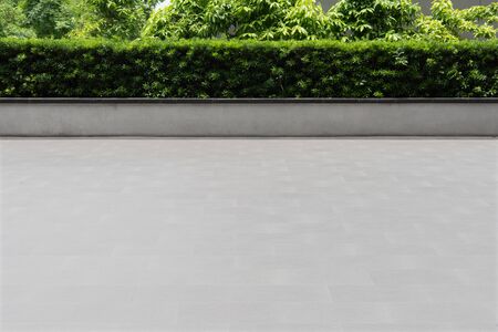 beautiful terrace, grey floor tile outdoorの写真素材