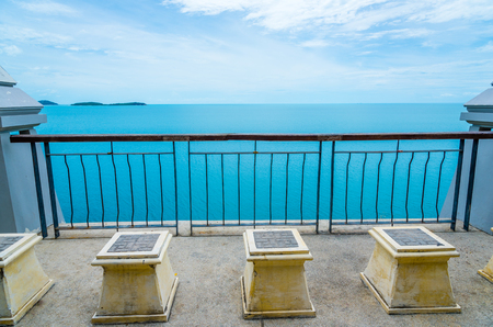 Scenic mountain seasideの写真素材