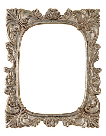 Antique photo frame on the white backgroundの写真素材