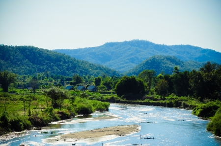 Pai river at Pai Thailand の写真素材