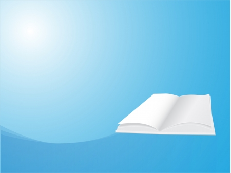 Open book on blue backgroundのイラスト素材