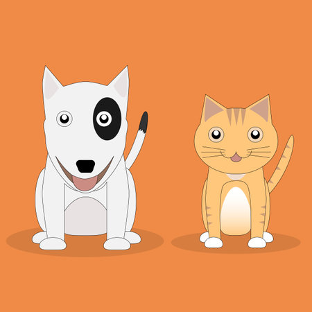 Cat and Dog のイラスト素材