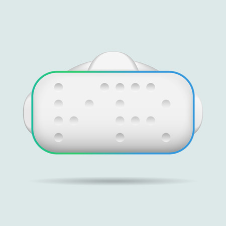 Realistic Virtual reality glasses, VR headset illustration. Vector illustration.のイラスト素材