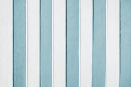 Wooden wall paint white and blue stripe vertical