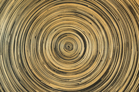 Circular bamboo texture for backgroundの写真素材