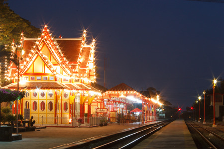An image of the Hua Hin train station in Thailandのeditorial素材