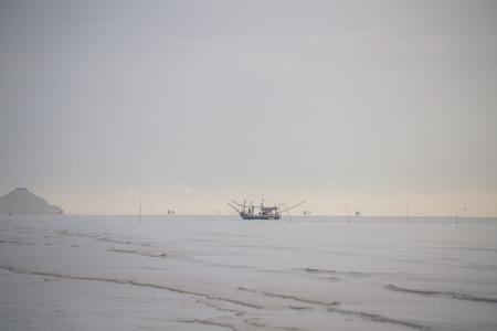 Fishing boat on the sea.の写真素材