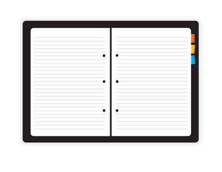 Illustration of open book on white backgroundのイラスト素材