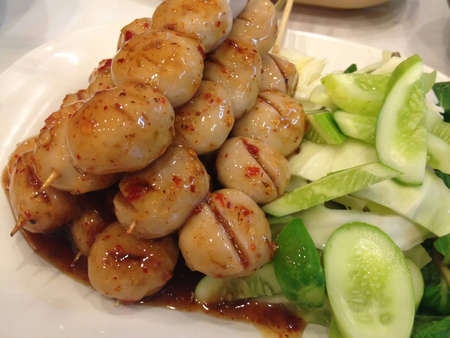 A photo of a tasty meat ballの写真素材