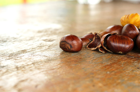 Delicious roasted chestnutsの写真素材