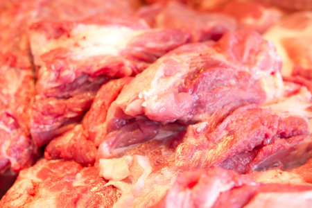 fresh raw meat.