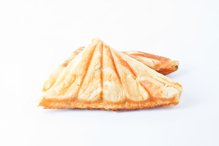 Tuna puff. Tuna sandwich on white background.の写真素材
