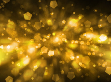 Soft blurred bokeh on Yellow background.