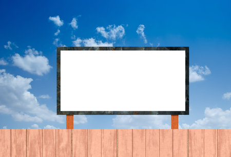 Blank billboard ready for new advertisementの写真素材