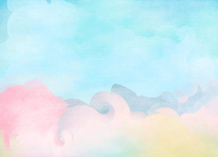 Abstract colorful watercolor for background.の写真素材