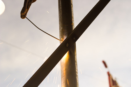 Worker welding steel.の写真素材