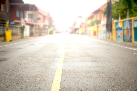 Defocused street with out car.Blurred of street.の写真素材
