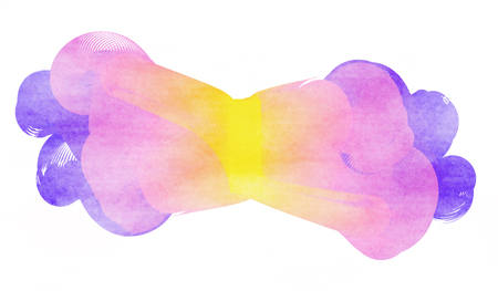 Colorful watercolor painted background.  Abstract digital painting.の写真素材