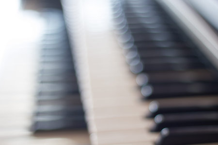 Blurred of Piano keyboard background.