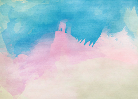 Abstract colorful watercolor background. Digital art painting.の写真素材