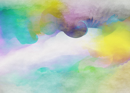 Abstract watercolor background. Abstract colorful digital art painting.の写真素材