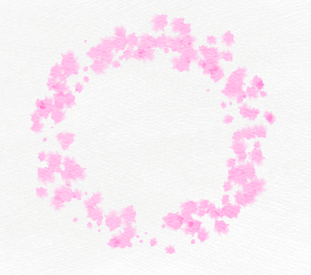 Watercolor flowers on paper texture background. Abstract colorful digital art painting.の写真素材