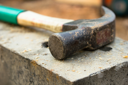 Soft focus of old hammer.の写真素材