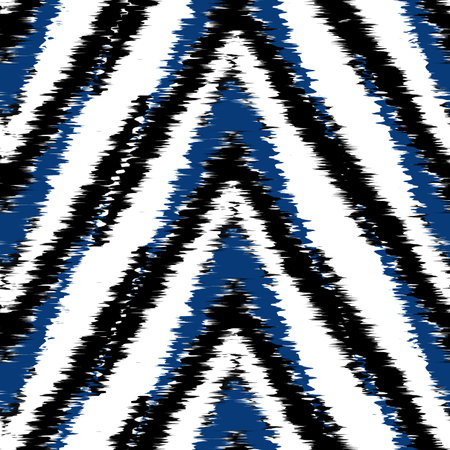 Ikat Seamless Pattern Design for Fabric.