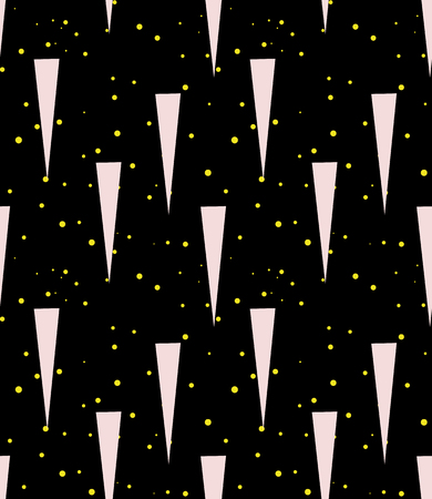 Vector Seamless Pattern . Triangle Geometric Shapes  with dots.の写真素材