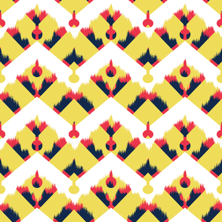 Ikat Seamless Pattern Design for Fabric.の写真素材