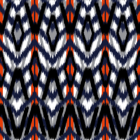 Ikat Seamless Pattern Design for Fabric.の写真素材