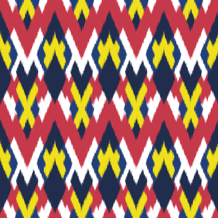 Ikat Seamless Pattern Design for Fabric.の写真素材