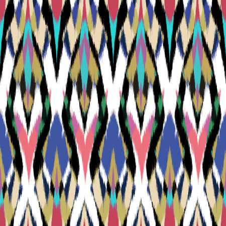 Ikat Seamless Pattern Design for Fabric.の写真素材