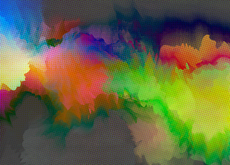 Abstract colorful watercolor for background. Digital art painting.の写真素材