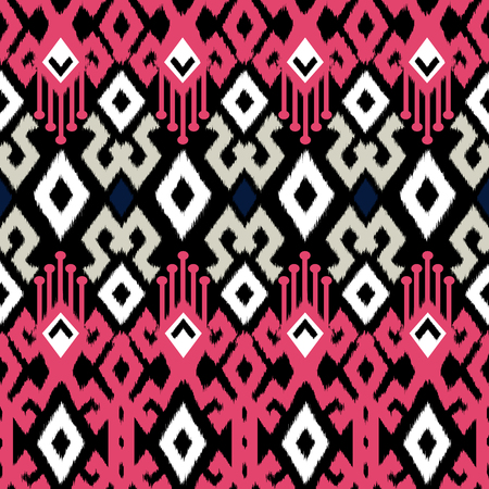 Ikat Seamless Pattern Design for Fabric.の写真素材