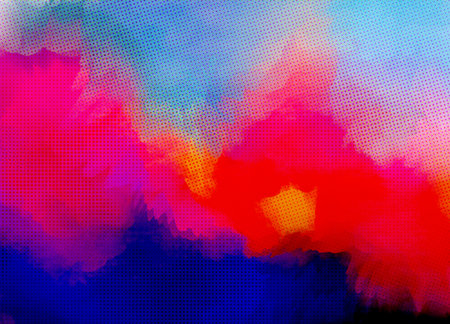 Abstract colorful watercolor for background. Digital art painting.の写真素材