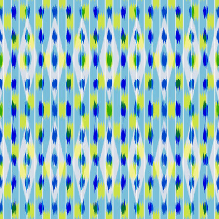 Ikat Seamless Pattern Design for Fabric.
