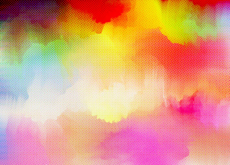 Abstract colorful watercolor for background. Digital art painting.の写真素材